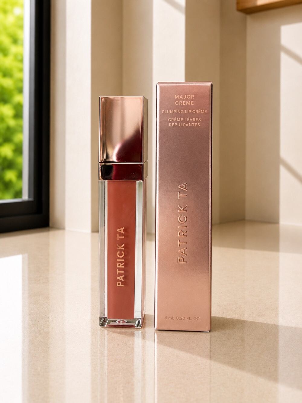 $26 New PATRICK TA Silky Lip Crème She’s Secure Peachy Pink 0.23 oz
